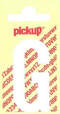 Pickup Nobel plakletter G mat wit 120mm