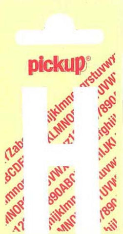Pickup Nobel plakletter H mat wit 120mm