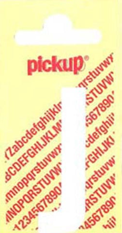 Pickup Nobel plakletter J mat wit 120mm
