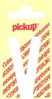 Pickup Nobel plakletter V mat wit 120mm
