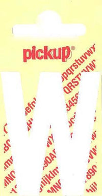 Pickup Nobel plakletter W mat wit 120mm