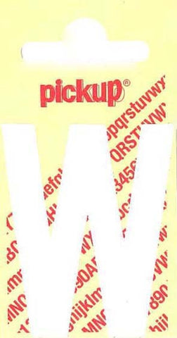 Pickup Nobel plakletter W mat wit 120mm