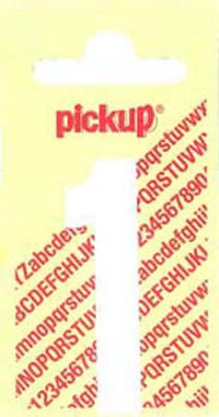 Pickup Nobel plakcijfer 1 mat wit 120mm