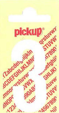 Pickup Nobel plakcijfer 3 mat wit 120mm