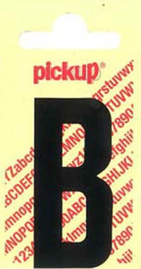 Pickup Nobel plakletter B mat zwart 150mm