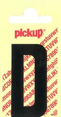 Pickup Nobel plakletter D mat zwart 150mm