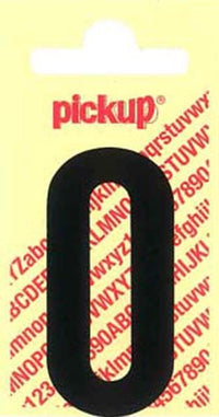 Pickup Nobel plakletter O mat zwart 150mm