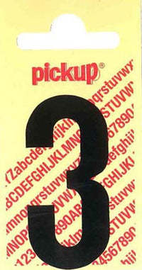 Pickup Nobel plakcijfer 3 mat zwart 150mm