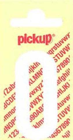 Pickup Nobel plakcijfer 0 mat wit 150mm