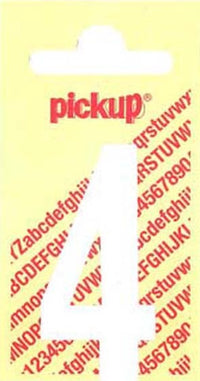 Pickup Nobel plakcijfer 4 mat wit 150mm