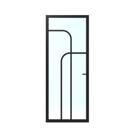 CanDo Elegant Flow binnendeur ELG2-1C05 opdek rechts incl.glas 93x231,5cm