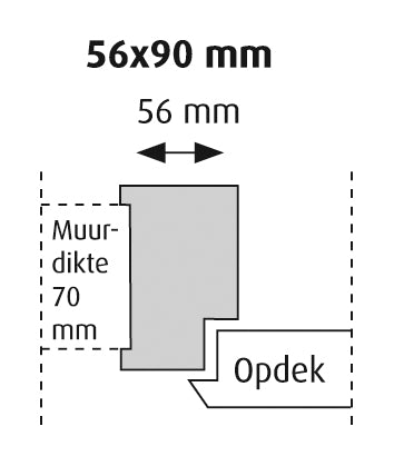 CanDo binnendeurkozijn opdek hardhout 56x90cm