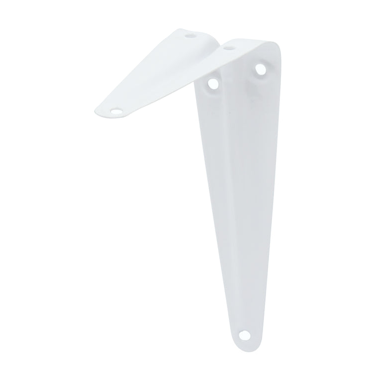 Duraline plankdrager enkel staal wit 12,5x10cm