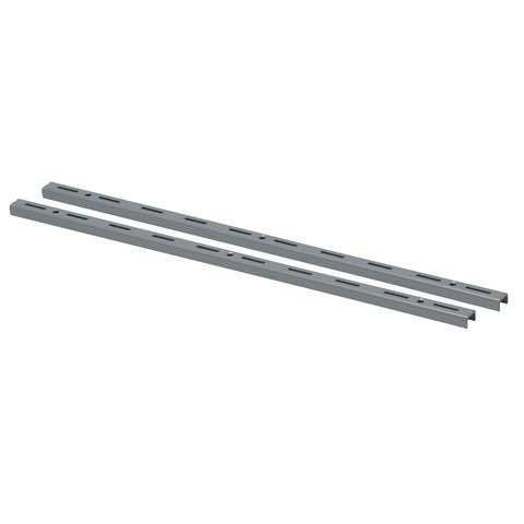 Duraline f-railset enkel staal verzilver mat 50cm 2st