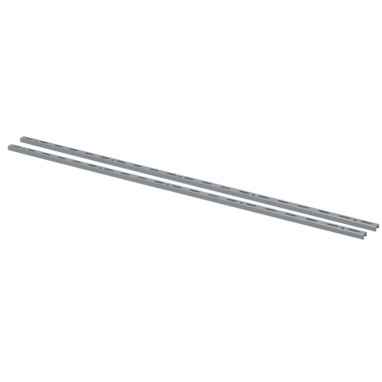 Duraline f-railset enkel staal verzilver mat 100cm 2st