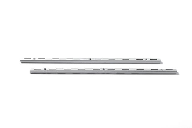 Duraline f-railset enkel staal verzilver mat 150cm 2st