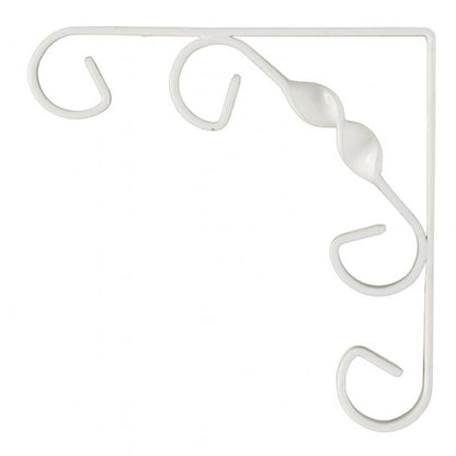 Duraline plankdrager enkel staal wit 10x10cm