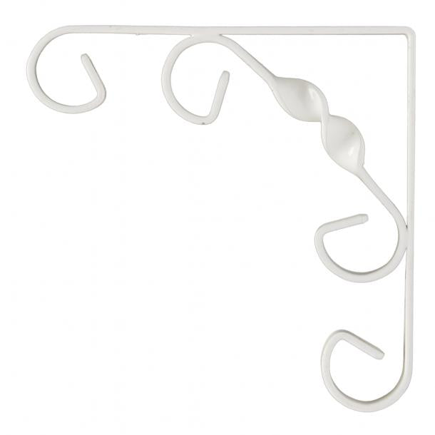 Duraline plankdrager enkel staal wit 10x10cm