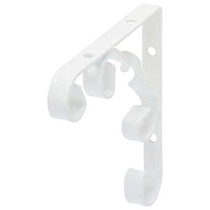 Duraline plankdrager enkel staal wit 10x10cm