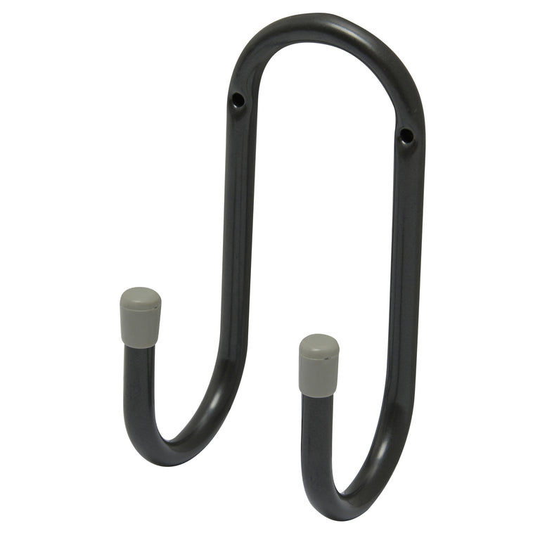 Duraline J-haak buis dubbel staal, PVC grijs