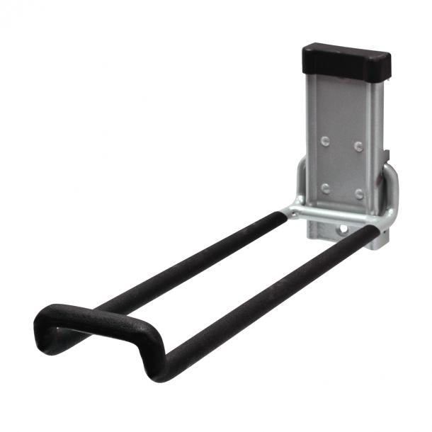 Duraline railhaak enkel staal, PVC grijs 7,5x26,5x12cm