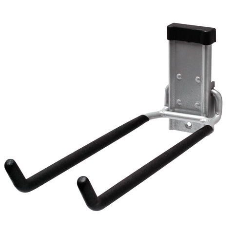 Duraline railhaak enkel staal, PVC grijs 9x26,5x12cm