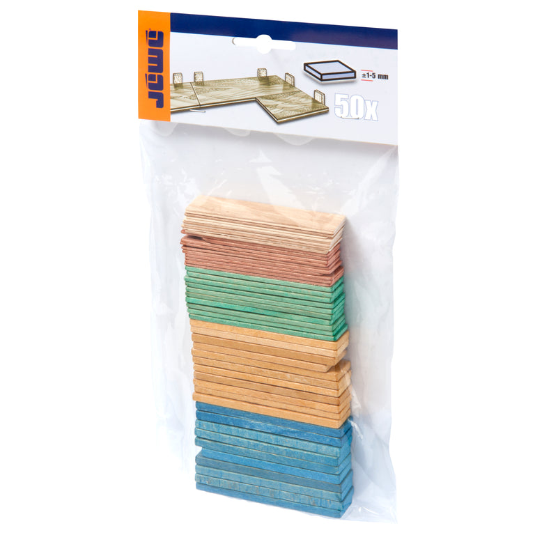 CanDo Afstandhouder hout afstandhouder blauw, geel, groen, rood, lichtbruin 2,1x14x25cm