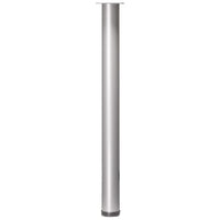 Meubelpoot rond aluminium zilver ⌀7,6x90cm