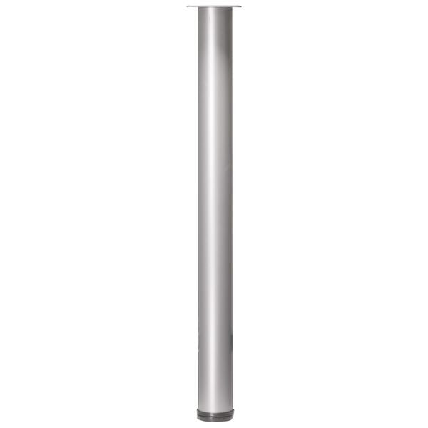 Meubelpoot rond aluminium zilver ⌀7,6x90cm