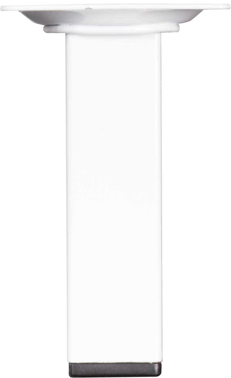 Meubelpoot vierkant metaal wit 2,5x2,5x10cm