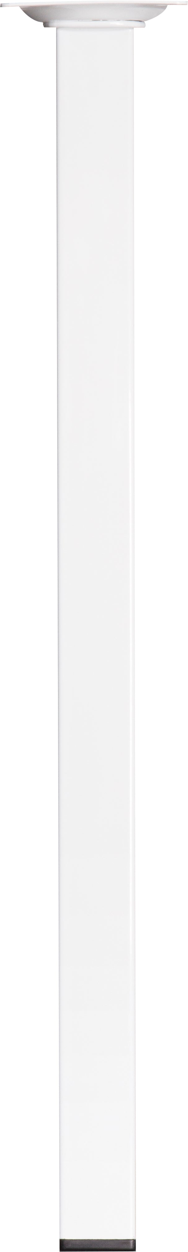 Meubelpoot vierkant metaal wit 2,5x2,5x40cm