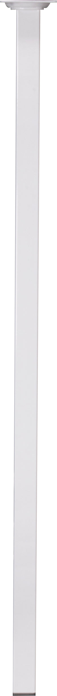 Meubelpoot vierkant metaal wit 2,5x2,5x75cm