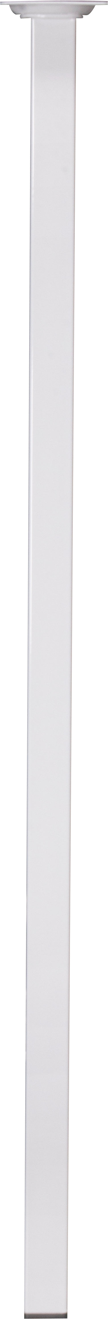 Meubelpoot vierkant metaal wit 2,5x2,5x75cm