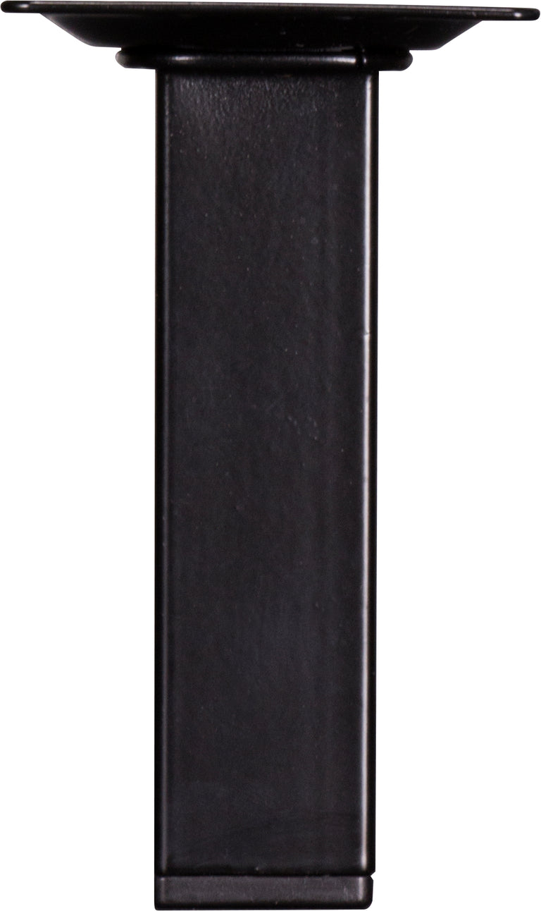 Meubelpoot vierkant metaal zwart 2,5x2,5x10cm