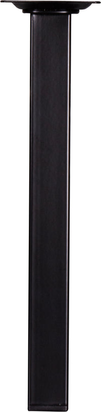 Meubelpoot vierkant metaal zwart 2,5x2,5x25cm