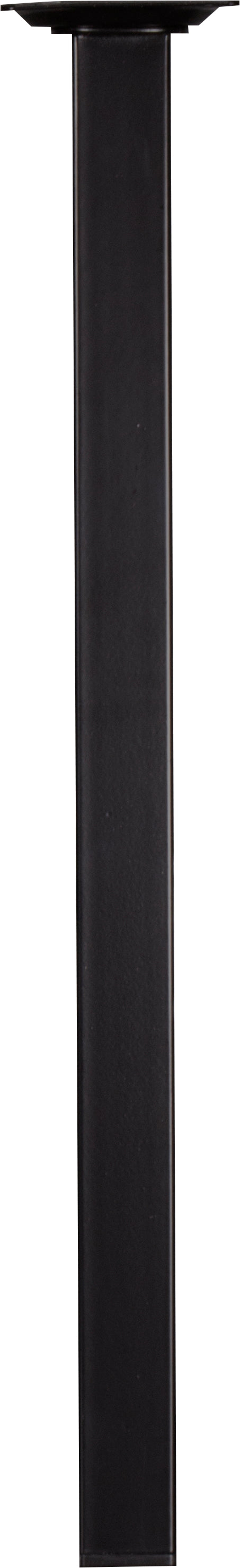 Meubelpoot vierkant metaal zwart 2,5x2,5x40cm