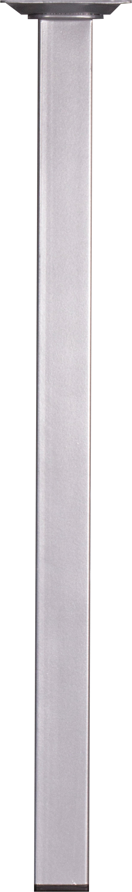 Meubelpoot vierkant aluminium zilver 2,5x2,5x40cm