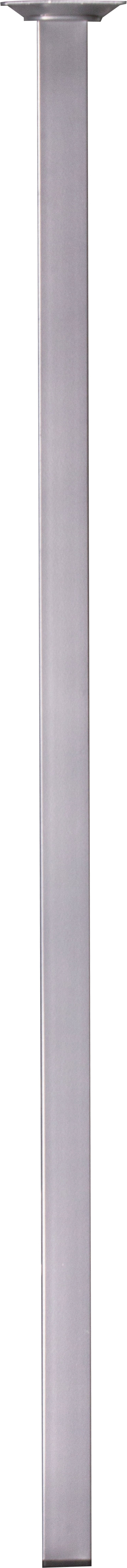 Meubelpoot vierkant aluminium zilver 2,5x2,5x75cm