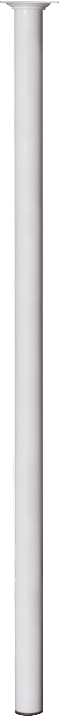 Meubelpoot rond metaal wit ⌀3x75cm