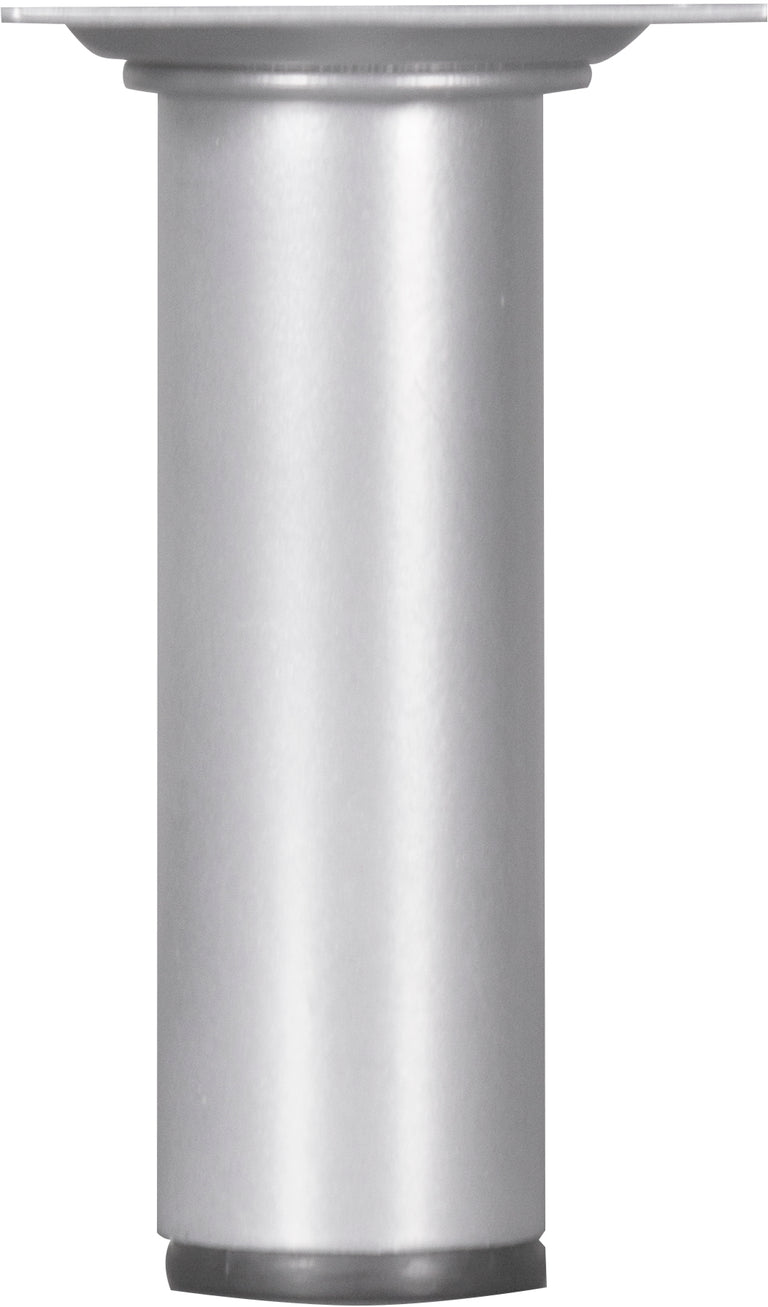 Meubelpoot rond aluminium zilver ⌀3x10cm