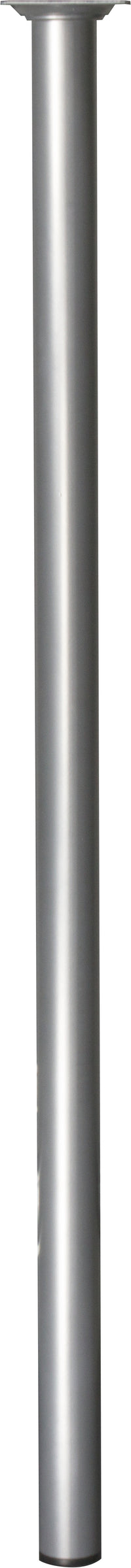 Meubelpoot rond aluminium zilver ⌀3x75cm