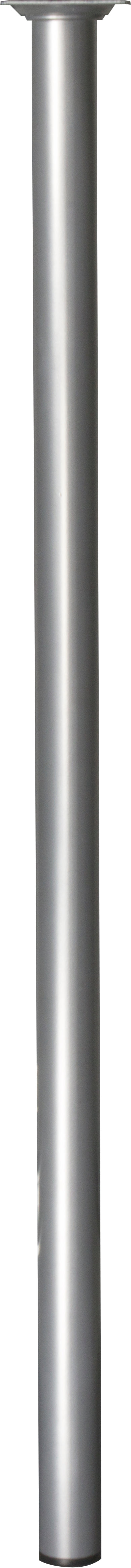 Meubelpoot rond aluminium zilver ⌀3x75cm