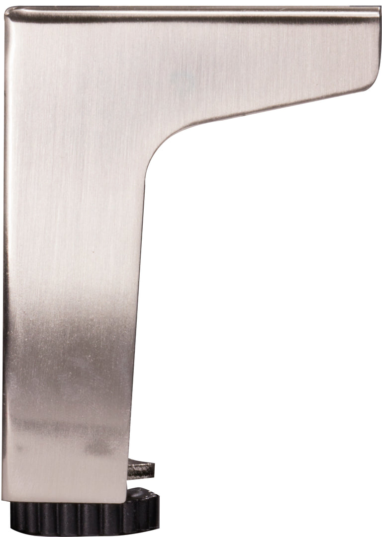 Meubelpoot vierkant metaal zilver 7,5x7,5x10cm