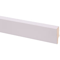 Muurplint MDF gegrond wit 244x5,8x1,8cm