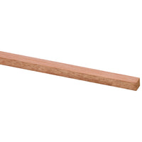 Meranti (hardhout) schaaflat geschaafd, geschuurd 9x9mm 2,4m