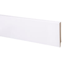 Muurplint MDF gelakt wit 244x11,9x1,8cm