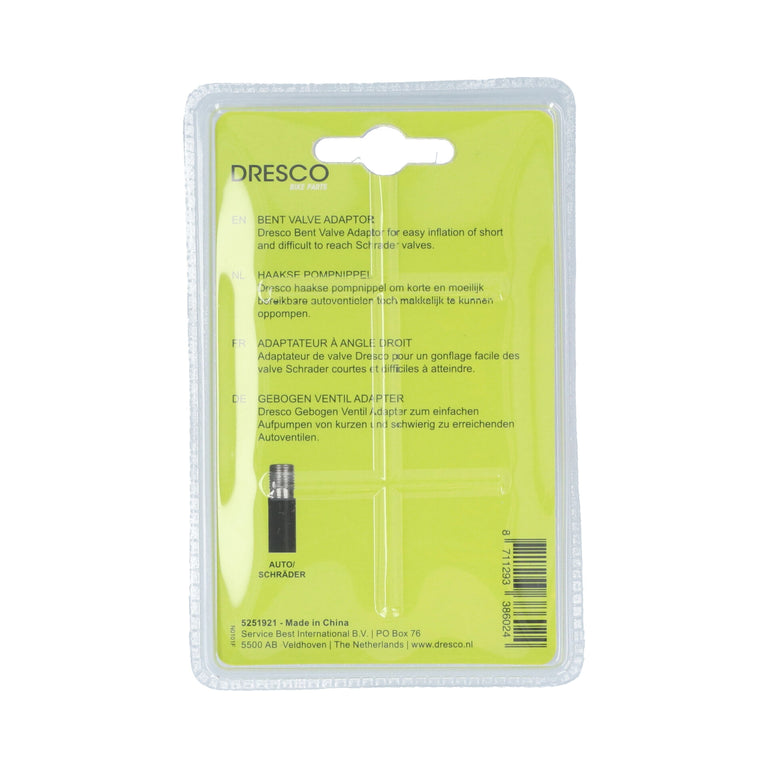 Dresco pompnippel autoventiel goud, zwart