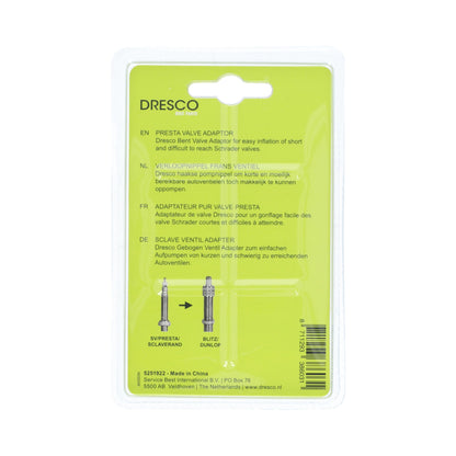 Dresco verloopnippel ventiel goud