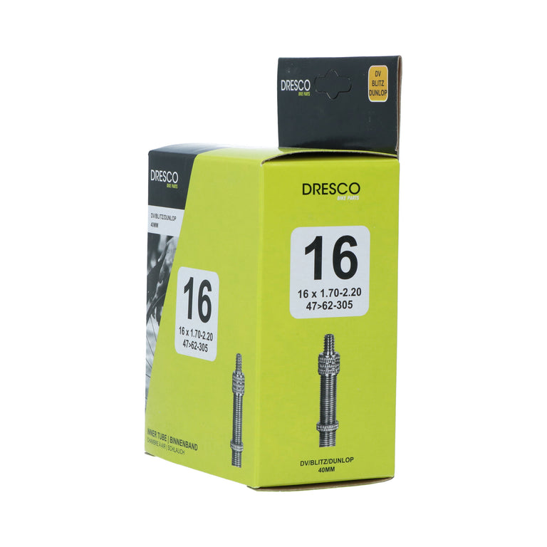 Dresco binnenband 16 inch DV-40mm  47/62-305 zwart, zilver