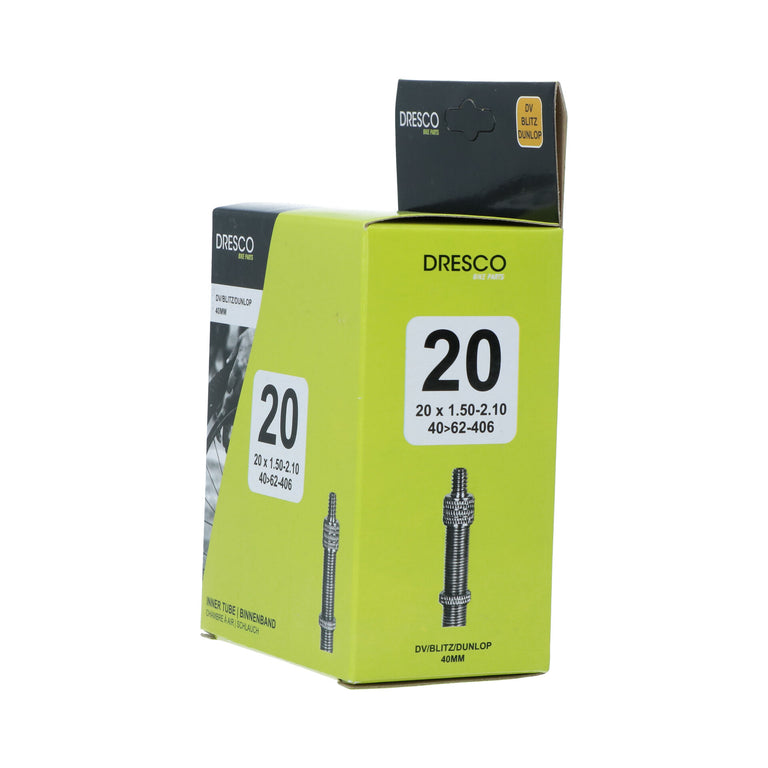 Dresco binnenband 20 inch DV-40mm  40/62-406 zwart, zilver
